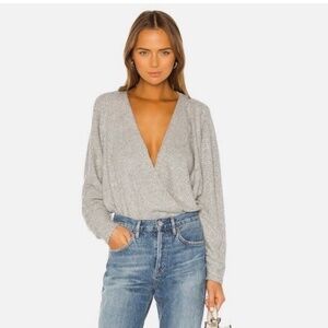 Amanda Uprichard Timmy Bodysuit • Grey Heather • Size M • Like New